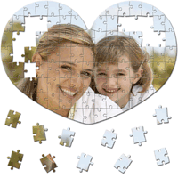 Puzzle obrázek tvar srdce - 100 dílků (41x28,7 cm) s vlastním obrázkem